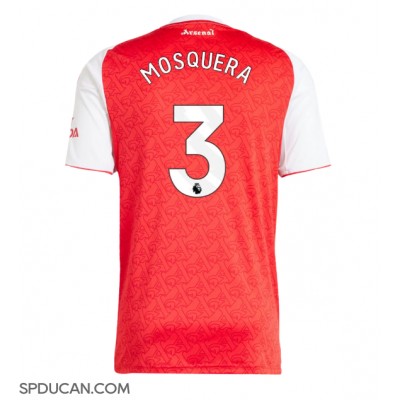 Muški Nogometni Dres Arsenal Cristhian Mosquera #3 Domaci 2025-26 Kratak Rukav Muški Nogometni Dres Arsenal Cristhian Mosquera #3 Domaci 2025-26 Kratak Rukav